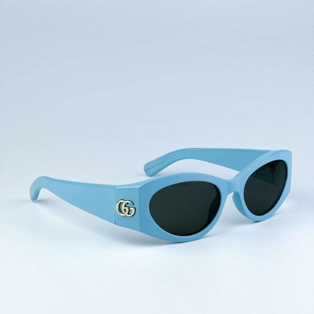 NEW Gucci GG1401S 004 Light Blue Grey Women Cat Eye Sunglasses GG 1401S - Picture 9 of 14